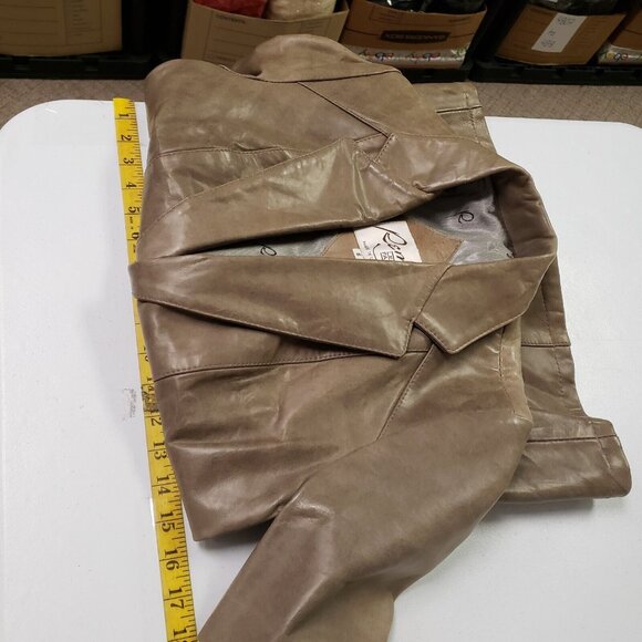 Vintage Remy Womens Leather Blazer Size 6 Brown Western Edgy Neutral Career - Picture 6 of 13